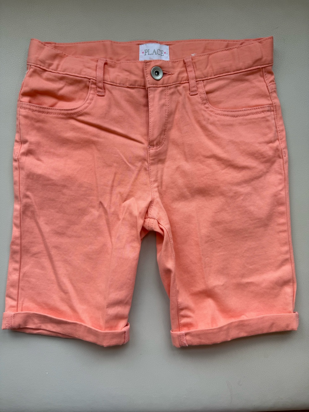 The Children's Place Coral Peach Stretch Cotton Shorts